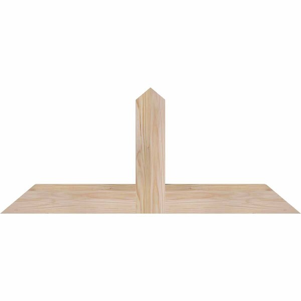 Ekena Millwork Portland Smooth Timber Gable Bracket, Douglas Fir, 36"W x 15"H x 1 1/2"D x 3 1/2"F, 10/12 Pitch GBW036X15X0204POR00SDF - main